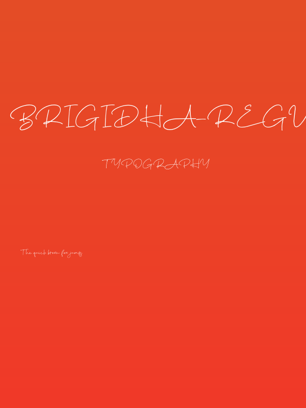 Brigidha-Regular Poster