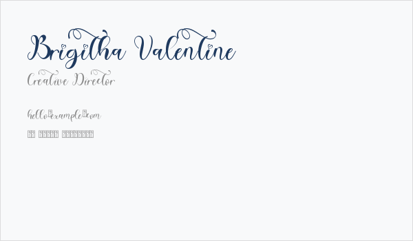 Brigitha Valentine Business Card