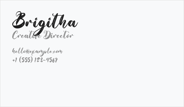 Brigitha Business Card
