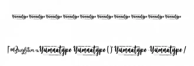 Brigtia Personal Use Font OTHER CHARS