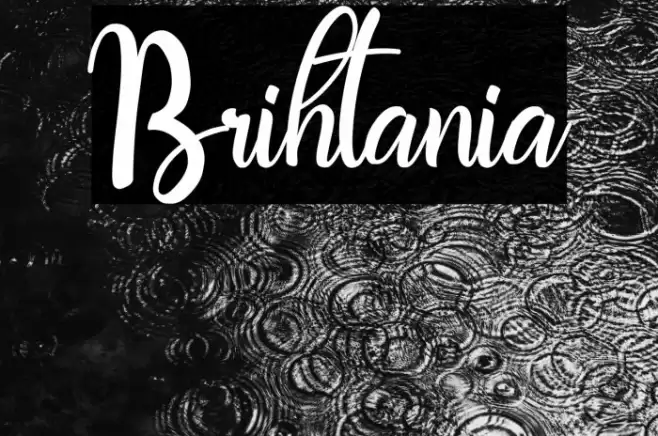 Brihtania Font examples