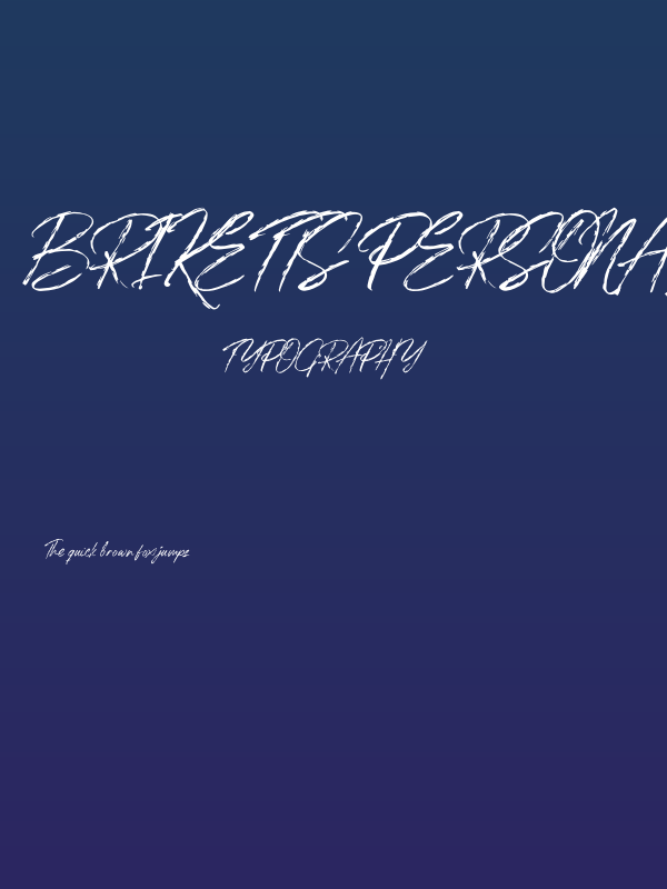 Briketts PERSONAL USE ONLY! Poster