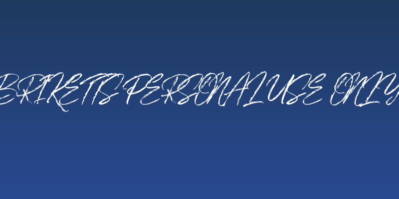 Briketts PERSONAL USE ONLY! Social Header