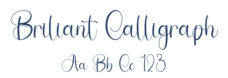 Briliant Calligraph Font Preview