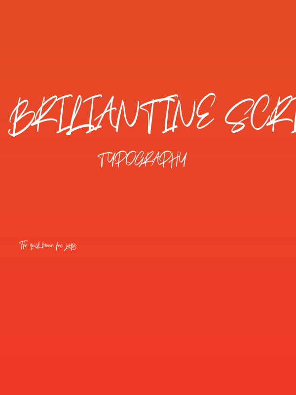 Briliantine Script Demo Poster