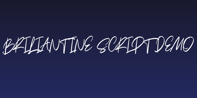 Briliantine Script Demo Social Header