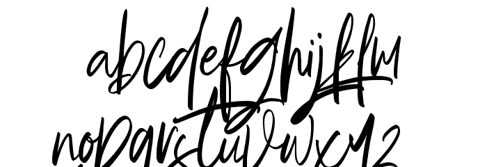 Briliantine Script Demo Font LOWERCASE
