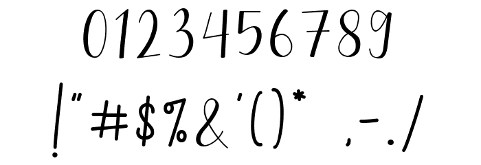 Brillia Calligraphy Font OTHER CHARS