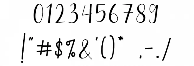 Brillia Calligraphy Font OTHER CHARS