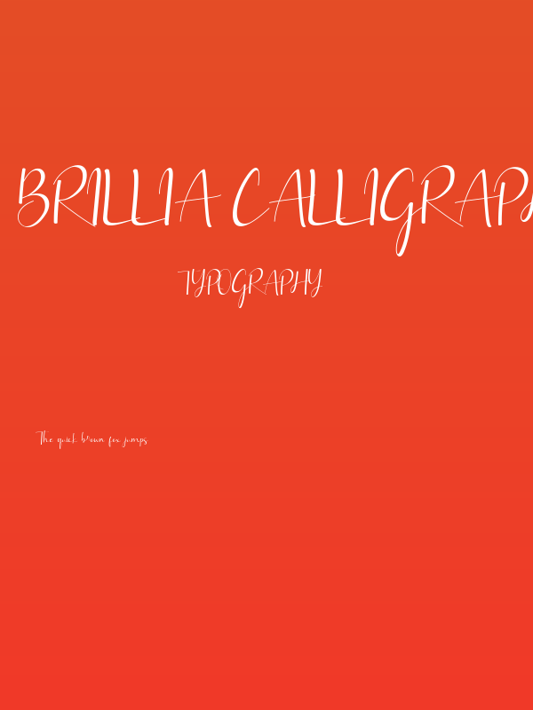Brillia Calligraphy Poster