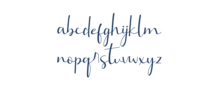 Brillia Calligraphy Lowercase
