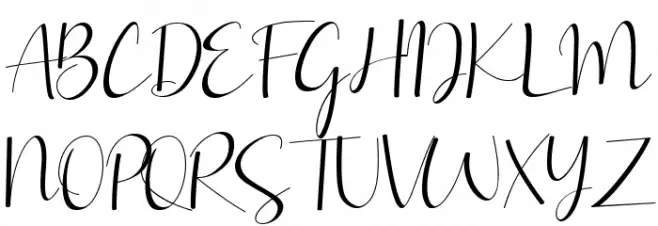 Brillia Calligraphy Caratteri MAIUSCOLE