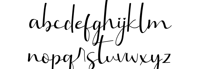 Brillia Calligraphy Font LOWERCASE