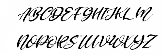 Brillian Italic フォント 大文字