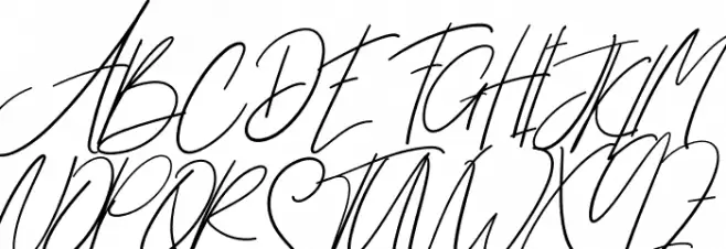 Brillian Signature 字体 大写