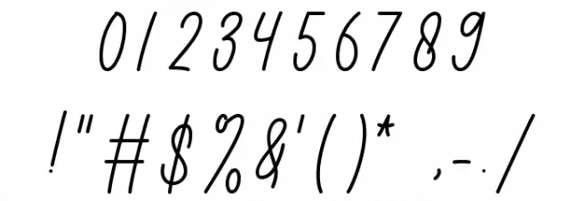 Brilliance Signature Font OTHER CHARS