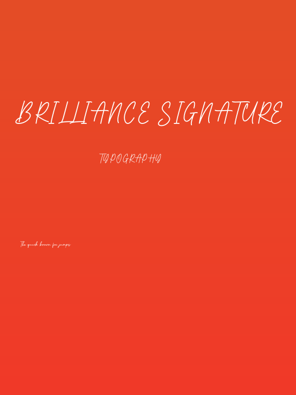 Brilliance Signature Poster
