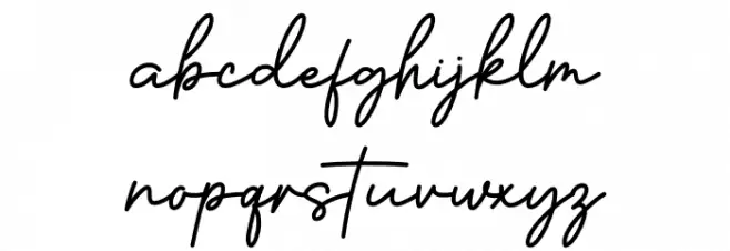 Brilliance Signature फ़ॉन्ट लोअरकेस