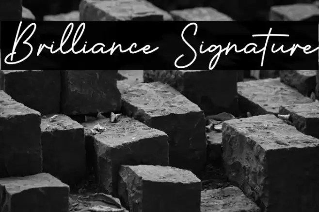 Brilliance Signature Font examples