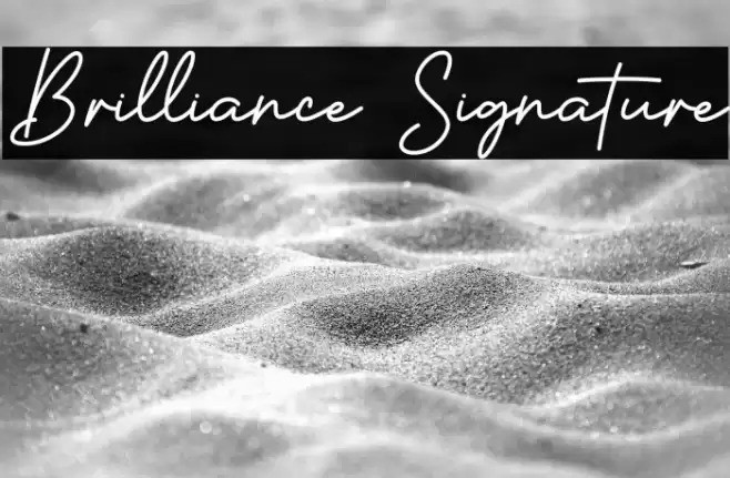Brilliance Signature Font examples