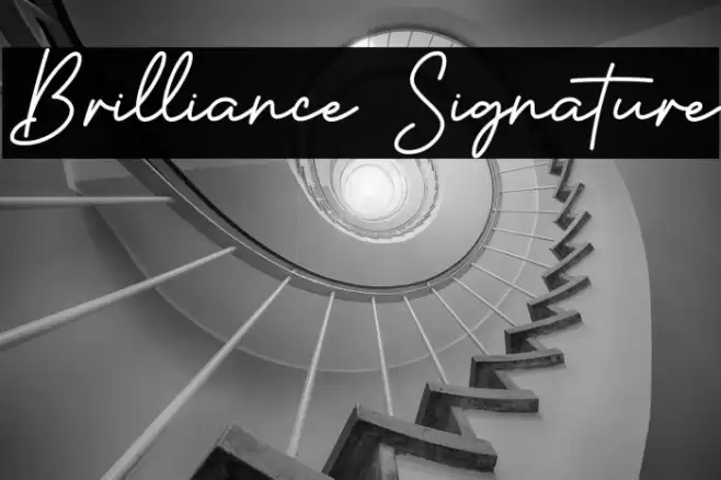 Brilliance Signature Font examples