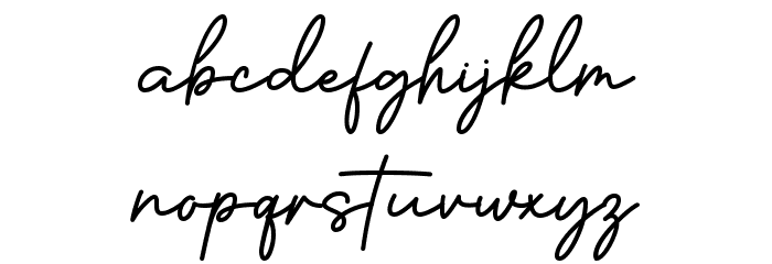 Brilliance Signature Font LOWERCASE