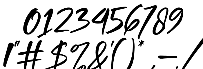 Brilliant Castelo Italic Font OTHER CHARS