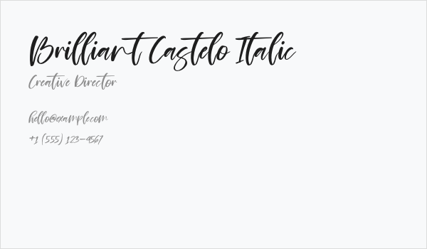 Brilliant Castelo Italic Business Card