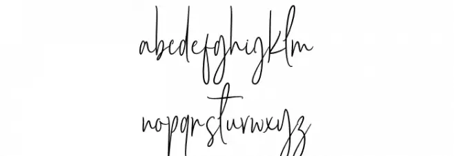 Brilliant Elegant Font LOWERCASE