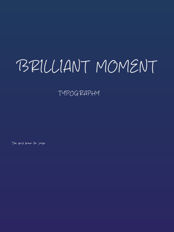 Brilliant Moment Poster
