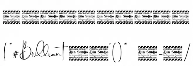 Brilliant - Personal Use Font OTHER CHARS