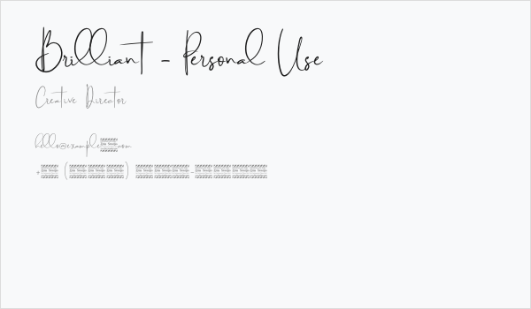 Brilliant - Personal Use Business Card
