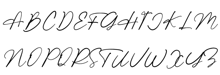 Brilliant Rose フォント 大文字