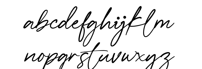 Brilliant Rose フォント 小文字