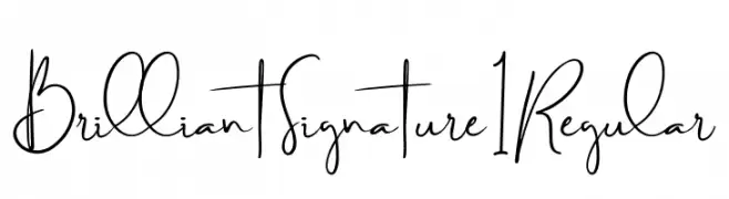 Brilliant Signature 1 Regular  Descarca Fonturi Gratis