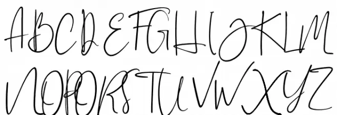 Brilliant Signature 1 Regular Fonte MAIÚSCULAS
