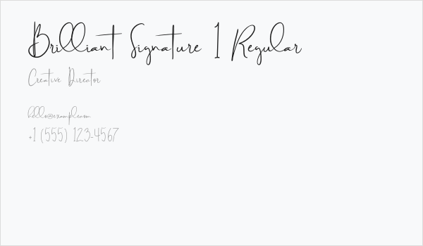 Brilliant Signature 1 Regular Business Card