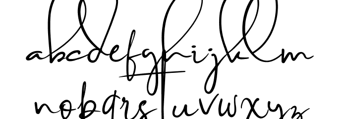 Brilliant Signature 1 Regular Font LOWERCASE