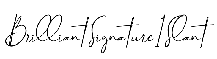 Brilliant Signature 1 Slant  免费字体下载