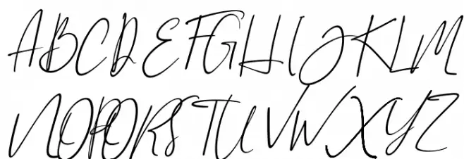 Brilliant Signature 1 Slant Fuentes MAYÚSCULAS