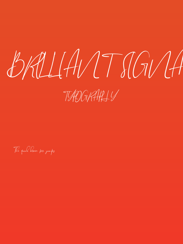 Brilliant Signature 1 Slant Poster