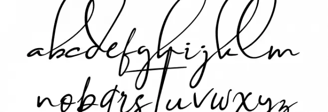 Brilliant Signature 1 Slant फ़ॉन्ट लोअरकेस