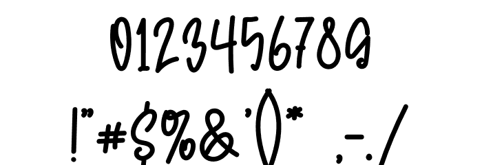 Brilliant Signature Font OTHER CHARS