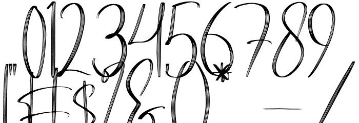 Brilliant Signature Font OTHER CHARS