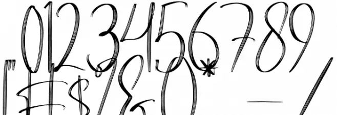 Brilliant Signature Font OTHER CHARS