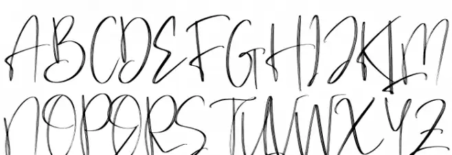 Brilliant Signature 字体 大写