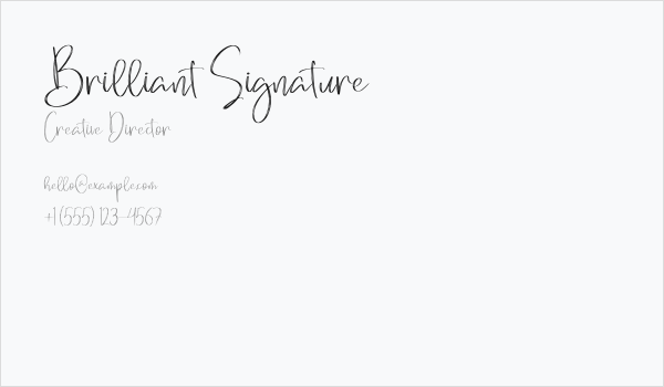 Brilliant Signature Business Card