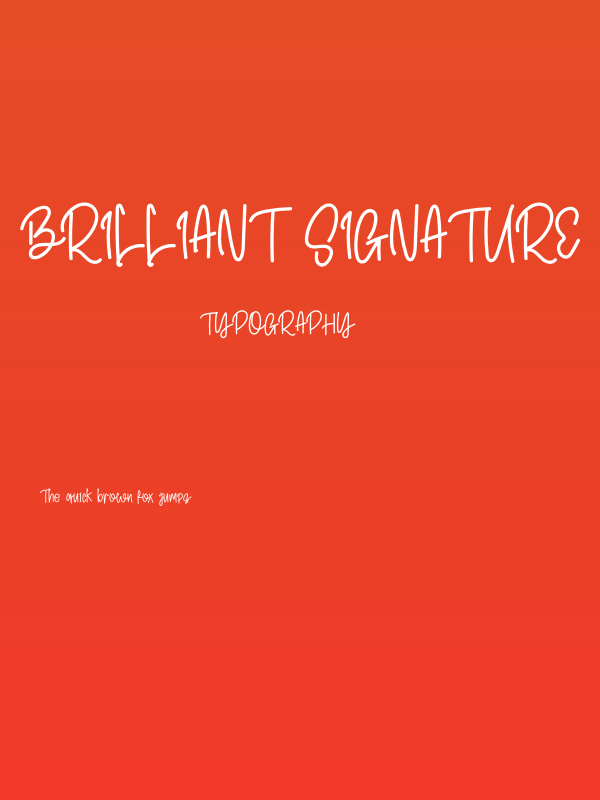 Brilliant Signature Poster