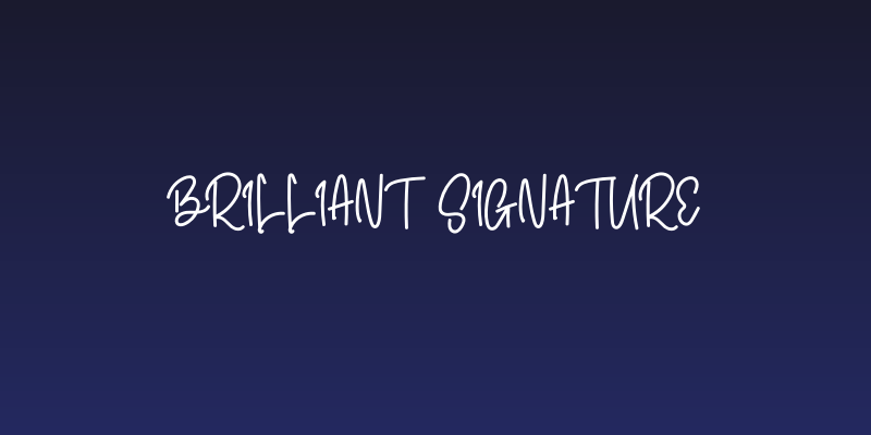 Brilliant Signature Social Header