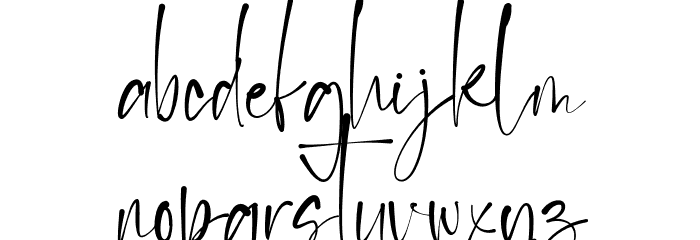 BrilliantStarlightRegular Font LOWERCASE
